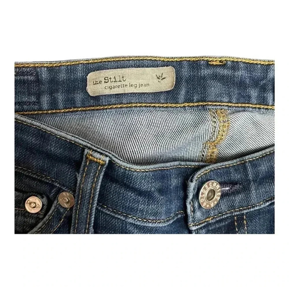 AG Adriano Goldschmied Jeans The Stilt Cigarette Leg Dark Wash Denim Women’s 28R - Picture 6 of 16
